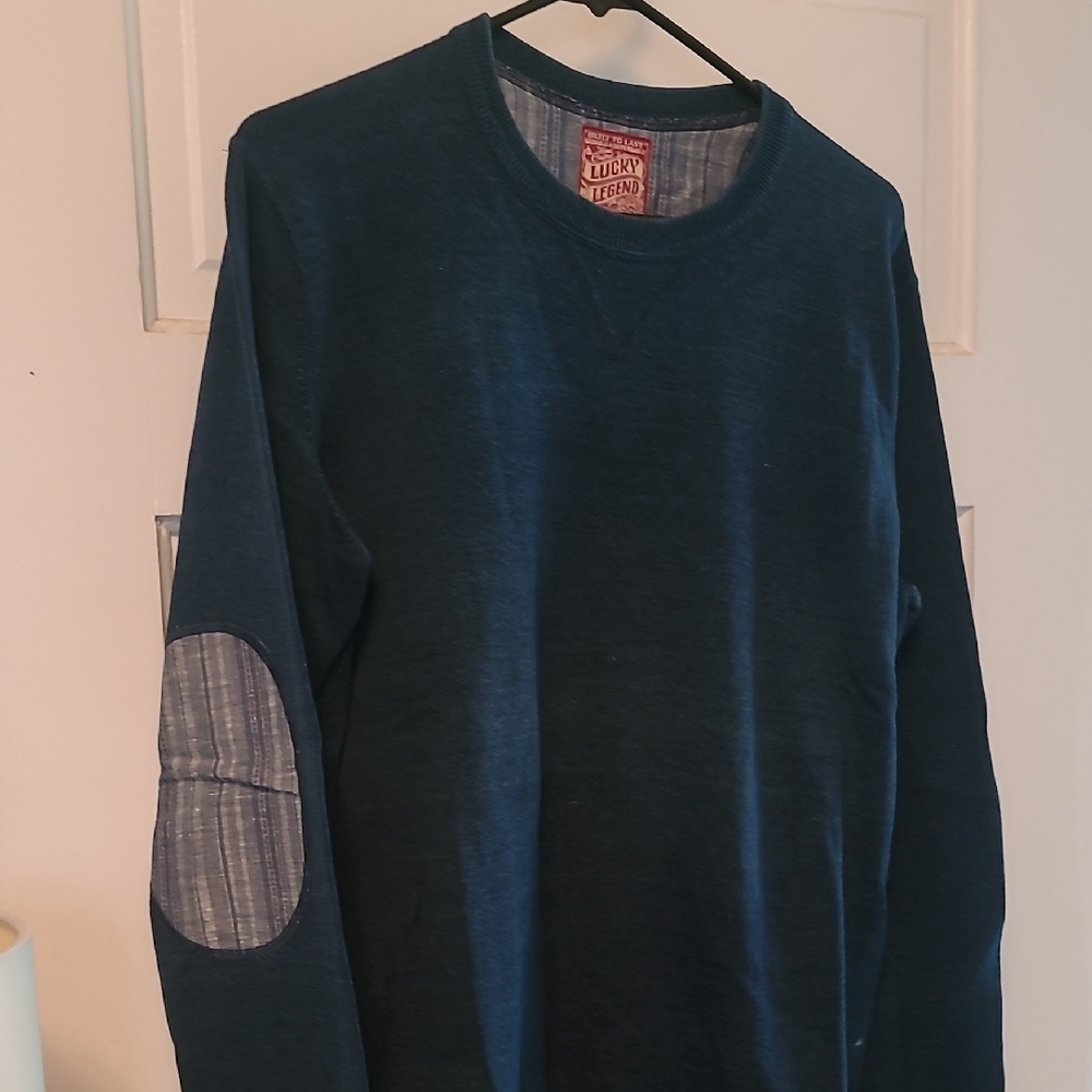 Lucky Brand Men's Crewneck Sweater - Dark Blue - Picture 4 of 4